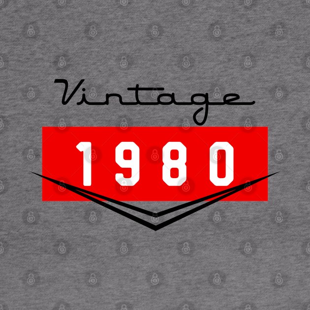 Vintage 1980 Made in 1980 40th birthday 40 years old Gift by CreativeShirt